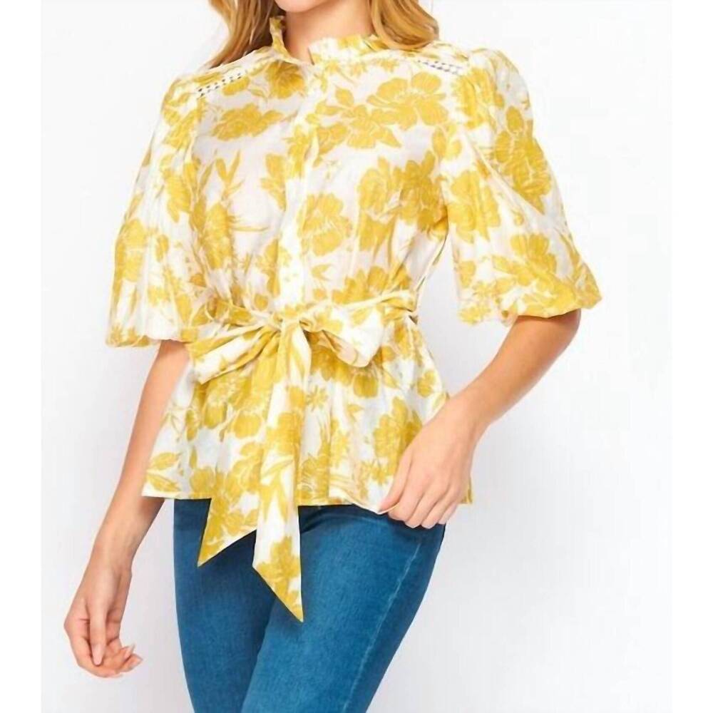 NEW BIG HIT FASHION poppy seed top in gold